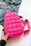 Quilted Nylon Crossbody Bag - Trendsi - Flyclothing LLC