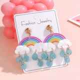 Rainbow Cloud Dangle Earrings - Trendsi - Flyclothing LLC