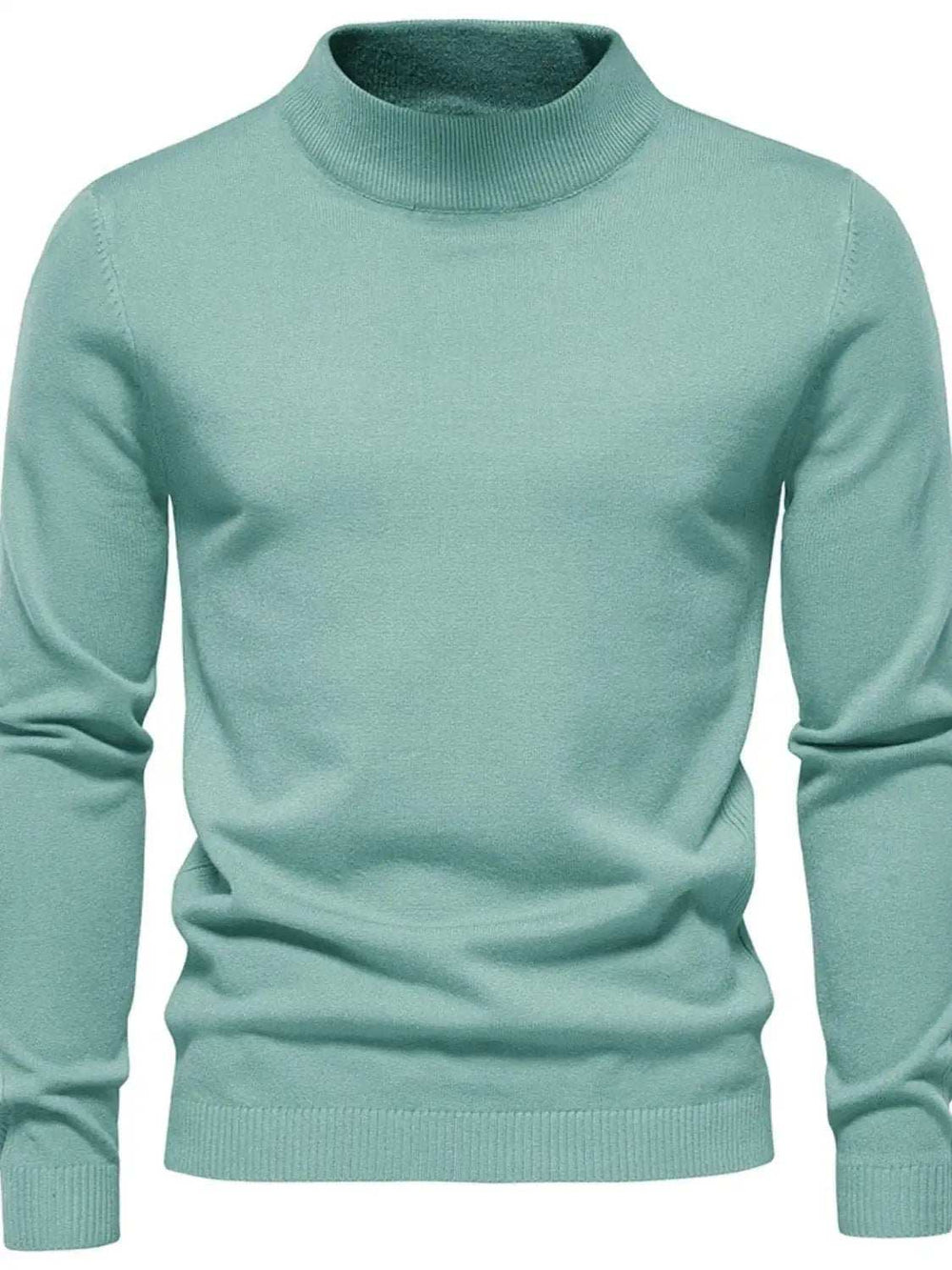 Men's Mock Neck Long Sleeve Sweater - Trendsi - Flyclothing LLC