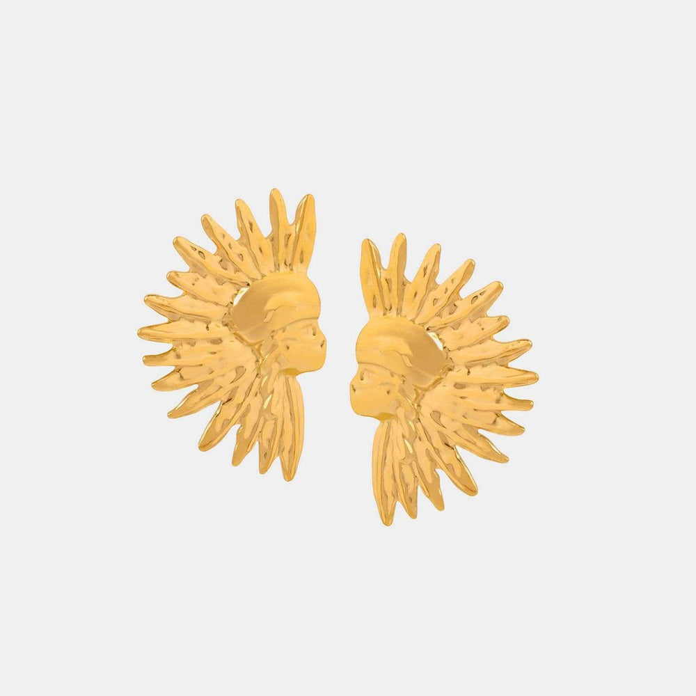 Titanium Steel Gold-Plated Earrings - Trendsi - Flyclothing LLC