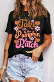 Letter Graphic Round Neck Short Sleeve T-Shirt - Trendsi - Flyclothing LLC