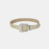 Rhinestone PU Leather Belt - Trendsi - Flyclothing LLC