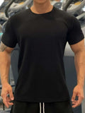 Men's Plus Size Round Neck Short Sleeve T-Shirt - Trendsi - Flyclothing LLC