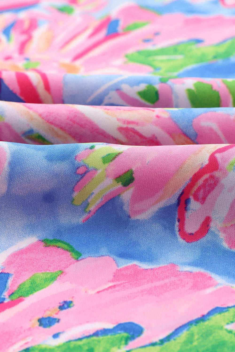 Floral Smocked Square Neck Jumpsuit with Pockets - Trendsi - Flyclothing LLC