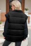Zip Up Puffer Vest Coat with Pockets - Trendsi - Flyclothing LLC