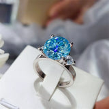 5 Carat Moissanite 925 Sterling Silver Ring - Trendsi - Flyclothing LLC