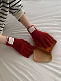 Ribbed Knit Gloves - Trendsi - Flyclothing LLC