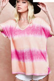 BiBi Tiedye Printed Hacci Knit Top - Trendsi - Flyclothing LLC