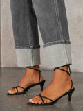 High Waisted Straight Leg Rolled Jeans - Trendsi - Flyclothing LLC