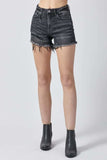 RISEN Raw Hem Denim Shorts with Pockets - Trendsi - Flyclothing LLC