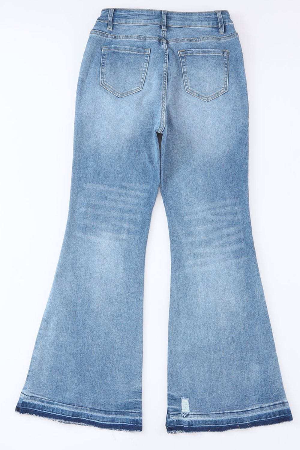 High Waist Button Fly Flared Jeans - Trendsi - Flyclothing LLC