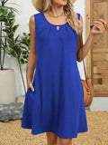 Round Neck Sleeveless Dress - Trendsi - Flyclothing LLC