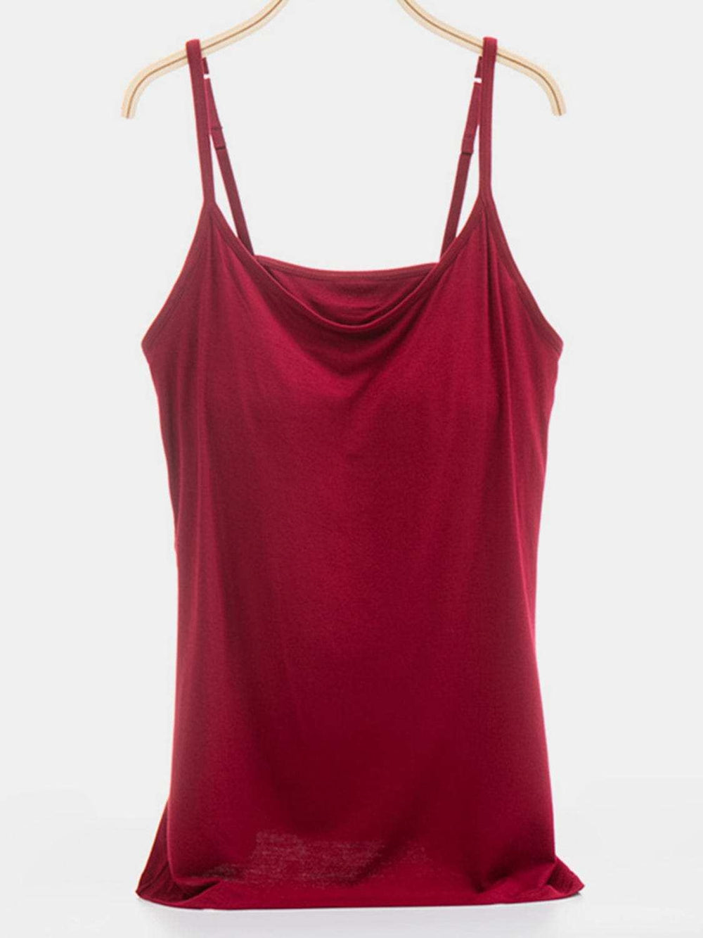Scoop Neck Adjustable Strap Cami - Trendsi - Flyclothing LLC