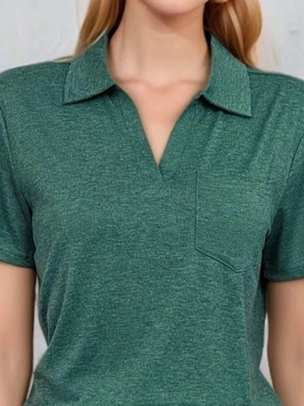 Johnny Collar Short Sleeve Top - Trendsi - Flyclothing LLC