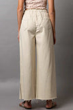POL Distressed Drawstring Slit Wide leg Pants - Trendsi - Flyclothing LLC