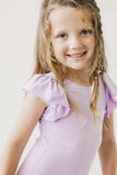Lavender S/S Flutter Sleeve Leotard - Mila & Rose ® - Flyclothing LLC