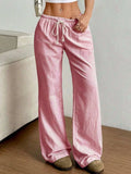 Drawstring Striped Wide Leg Pants - Trendsi - Flyclothing LLC