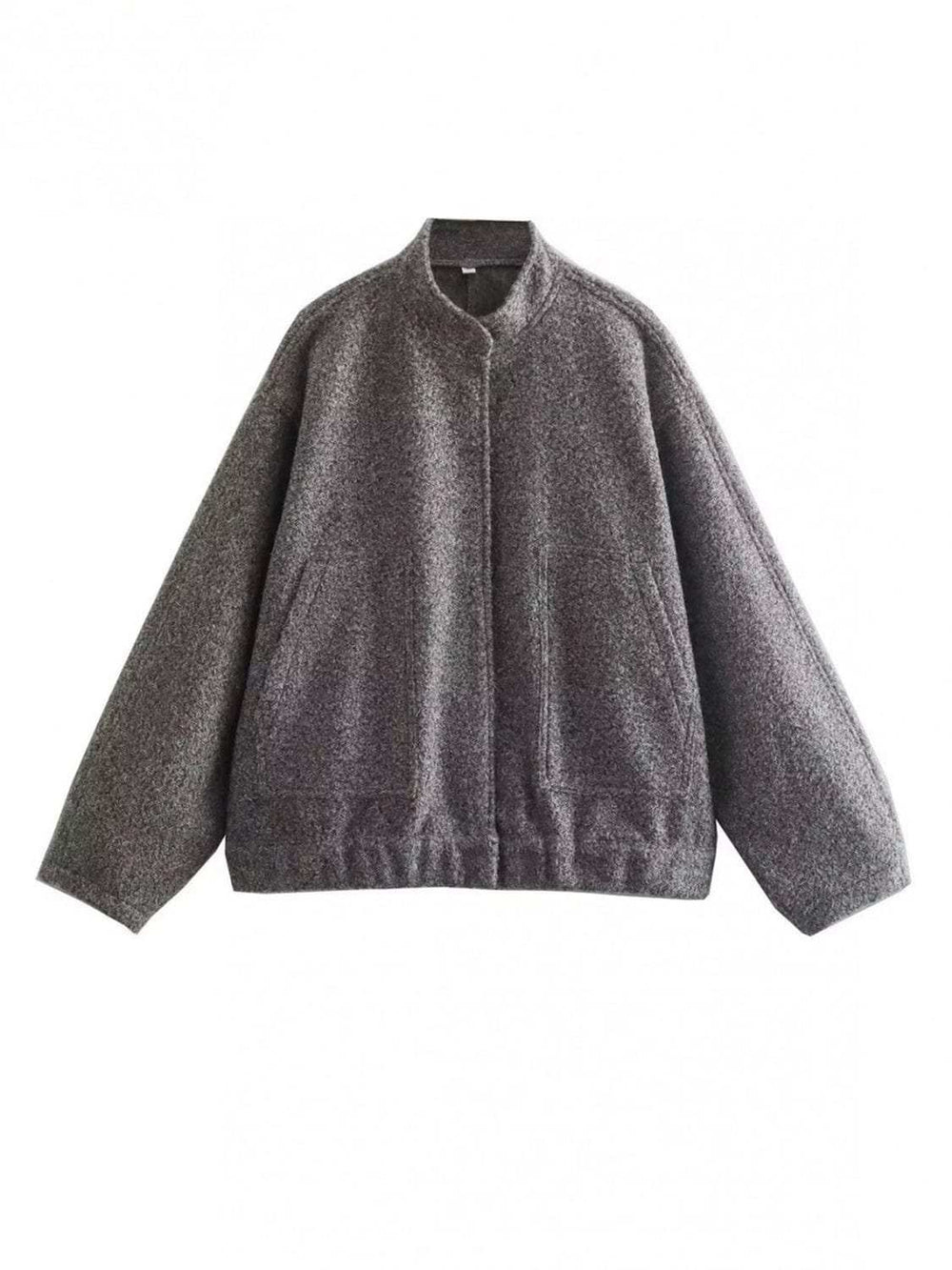 Full Size Snap Down Drop Shoulder Jacket - Trendsi - Flyclothing LLC