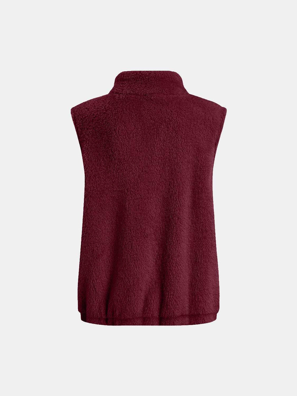 Full Size Fuzzy Zip Up Vest Coat with Pockets - Trendsi - Flyclothing LLC