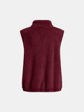 Full Size Fuzzy Zip Up Vest Coat with Pockets - Trendsi - Flyclothing LLC