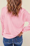 Floral Bunny Round Neck Long Sleeve Sweatshirt - Trendsi - Flyclothing LLC