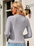 Button Up Long Sleeve Cardigan - Trendsi - Flyclothing LLC