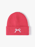 Embroidered Bow Knit Hat - Trendsi - Flyclothing LLC