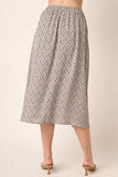 Mittoshop Printed Midi Skirt - Trendsi - Flyclothing LLC