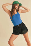 Aemi + Co Square Neck Wide Strap Tank - Trendsi - Flyclothing LLC