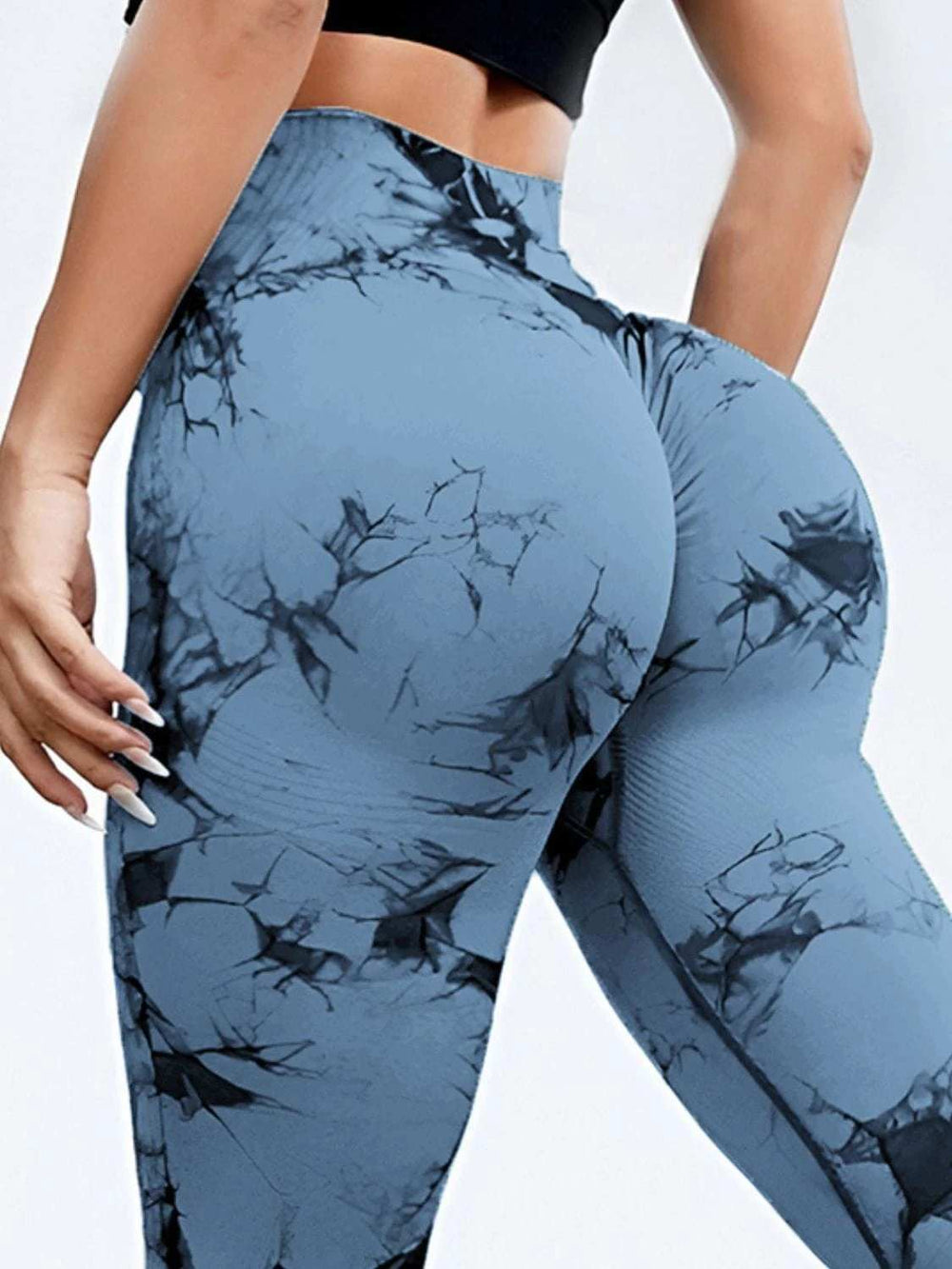 Tie-Dye High Waist Active Leggings - Trendsi - Flyclothing LLC