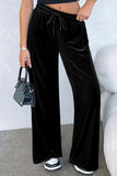 Drawstring Waist Wide Leg Active Pants - Trendsi - Flyclothing LLC
