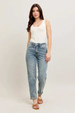 Judy Blue Full Size Hw Vintage Wash Double Roll Cuff Bf Jeans Plus Size - Trendsi - Flyclothing LLC
