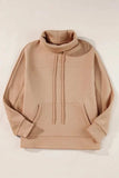 Drawstring Turtleneck Long Sleeve Sweatshirt - Trendsi - Flyclothing LLC