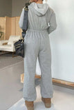 Full Size Drawstring Long Sleeve Jumpsuit - Trendsi - Flyclothing LLC