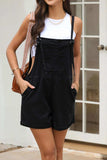 Square Neck Denim Overalls with Pockets - Trendsi - Flyclothing LLC