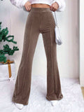 High Waist Flare Pants - Trendsi - Flyclothing LLC