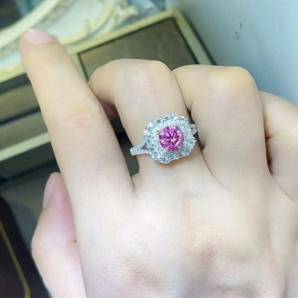 1 Carat Moissanite Zircon 925 Sterling Silver Ring - Trendsi - Flyclothing LLC