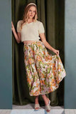Mittoshop Flower Print Elastic Waist Tiered Skirt - Trendsi - Flyclothing LLC