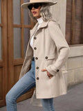 Button Up Long Sleeve Coat - Trendsi - Flyclothing LLC