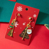 Christmas Santa Asymmetrical Drop Earrings - Trendsi - Flyclothing LLC