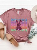 HAPPY EASTER Round Neck Short Sleeve T-Shirt - Trendsi - Flyclothing LLC