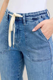 Judy Blue Full Size High Waist Denim Jogger Plus Size - Trendsi - Flyclothing LLC