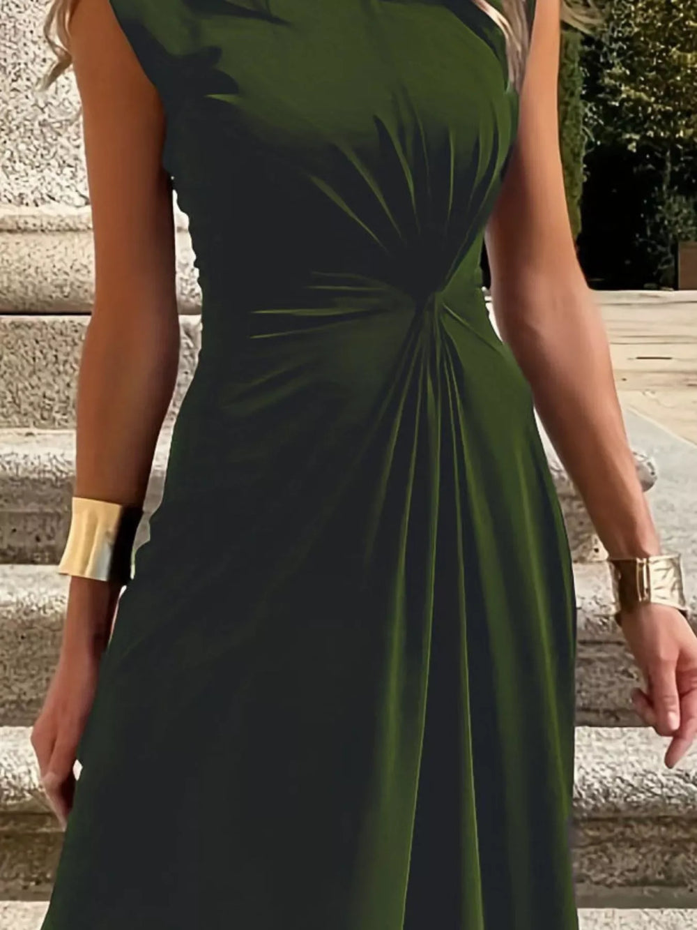 Twisted Round Neck Sleeveless Maxi Dress - Trendsi - Flyclothing LLC