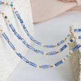 Freshwater Pearl Titanium Steel Geometric Bead Necklace - Trendsi - Flyclothing LLC