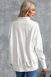 Half Zip Pocketed Dropped Shoulder Sweatshirt - Trendsi - Flyclothing LLC