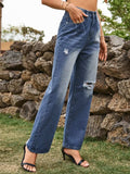Distressed Jeans with Pockets - Trendsi - Flyclothing LLC