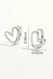 925 Sterling Silver Heart Shape Earrings - Trendsi - Flyclothing LLC