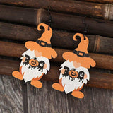 Wooden Dwarfs Pumpkin Dangle Earrings - Trendsi - Flyclothing LLC