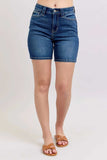 Judy Blue Full Size High Waist Bermudas Jeans W/ Back Flap Pockets Plus Size - Trendsi - Flyclothing LLC