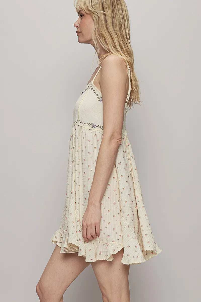 POL Ruffled Hem Floral Print Cami Mini Dress - Trendsi - Flyclothing LLC